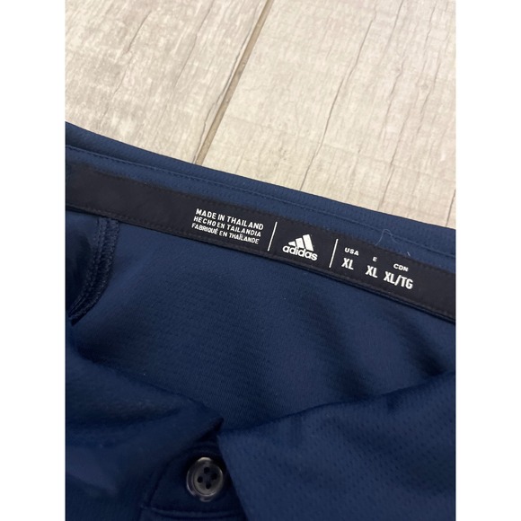 Adidas Rice Owls Basketball Polo Shirt Men's XL Navy‎ Blue Climalite - Picture 3 of 8